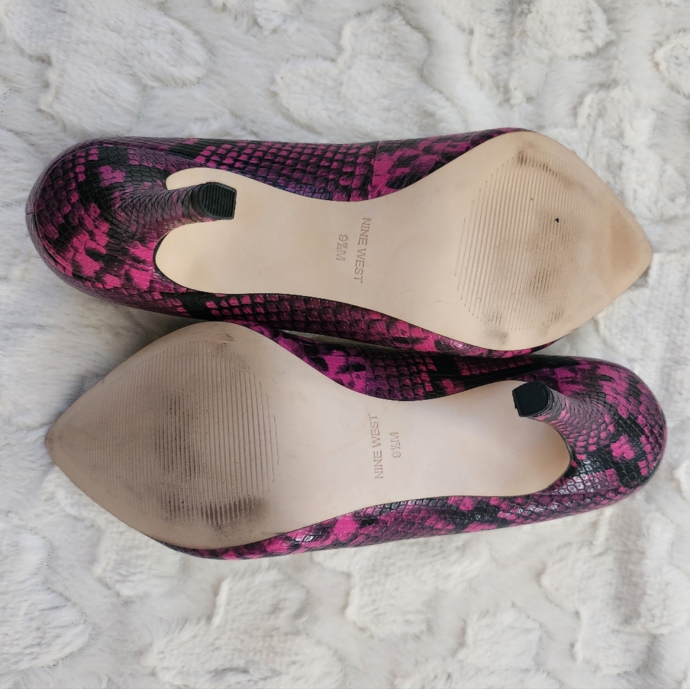 Nine west snake print 4inch heels